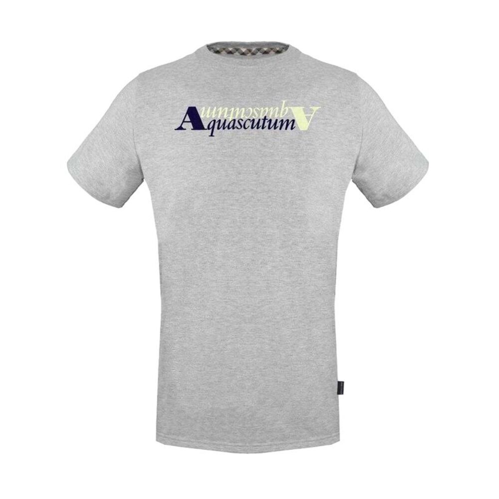 Aquascutum Mens Reflective Logo T-Shirt / Gray